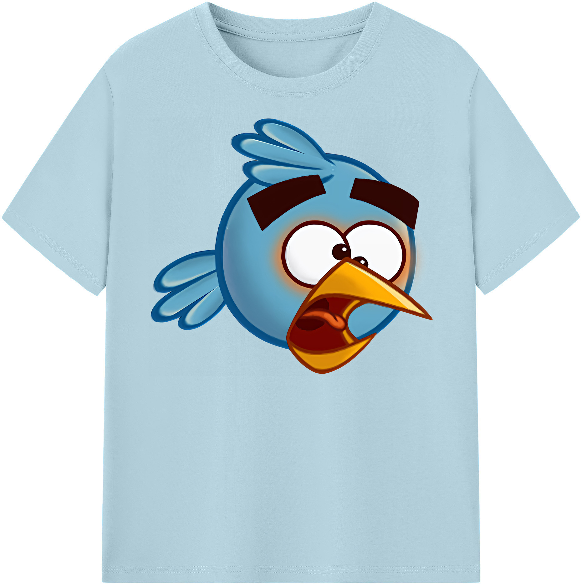（画像用） Angry Birds アングリーバード 綿100％半袖Tシャツ（フロントプリント）